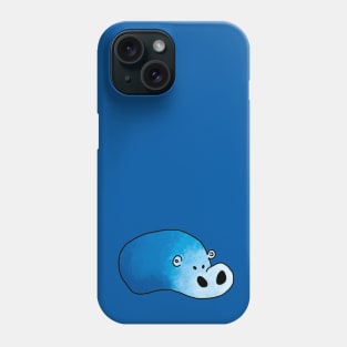 cute blue hippo Phone Case