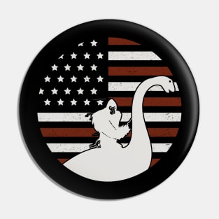 Bigfoot Loch Ness Usa Flag Pin