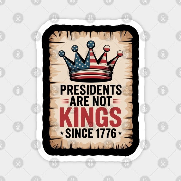 No-kings-in-america Magnet by Creatifly Graphic Tees