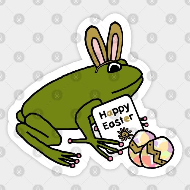 Happy Easter Bunny Ears Frog