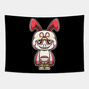 little monster bunny cartoon Tapestry