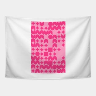 Girly Pinkish Geometric Pattern - Flowers & Stars #6 Tapestry