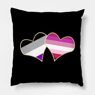 Double Attraction (Ace/Lesbian) Pillow