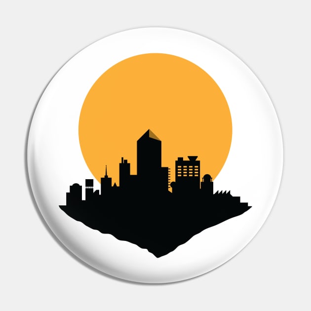silhouette big city with Supermoon background Pin by capplecng