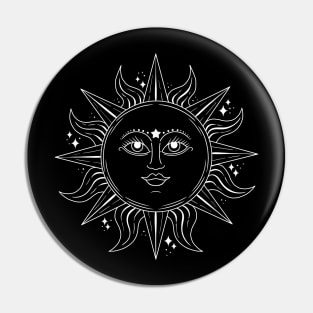 Sunshine line art Pin