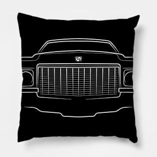 front/profile - 1970 Cadillac Coupe De Ville - white Pillow