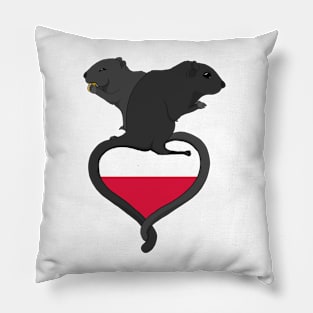 Gerbil Poland (dark) Pillow