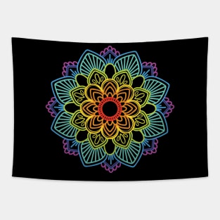 Mandala 24 rainbow Tapestry