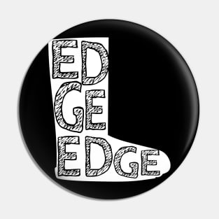 How do you say Buttigieg? Drawing of Boot with distressed text Pin