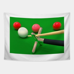 Snooker Balls and Table Tapestry