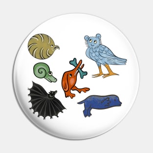 Cute Medieval Creatures Pin