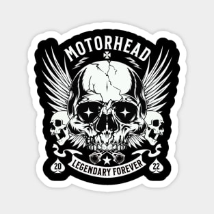 skull motorhead forever retro Magnet