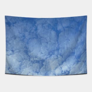 White Blue Cloudy Sky Tapestry