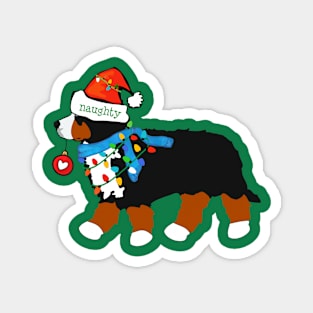 Naughty Christmas Bernese Mountain Dog Magnet