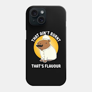 That ain't burnt that's flavour Capybara Chef Cartoon Phone Case