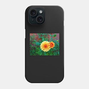 Village Street Flowers and Bricks Phone Case