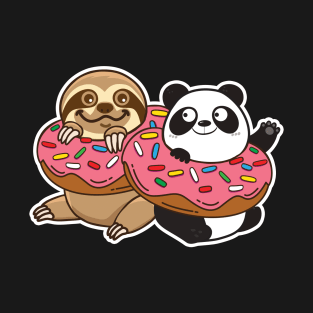 Sloth Panda Donut T-Shirt