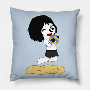 creepypasta laughing jack chibi Pillow