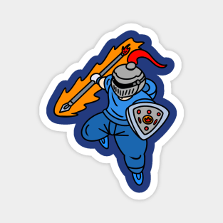 Cool knight wearing hoodies chibi style Magnet