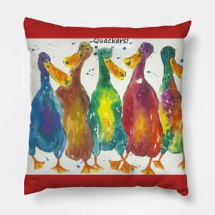 Colourful Ducks. "Quackers!" Pillow