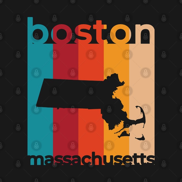 Boston Massachusetts Retro by easytees