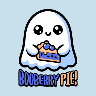 Booberry Pie! Cute Blueberry Pie Ghost Pun T-Shirt