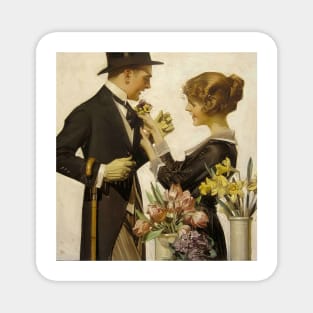 The Florist, 1920 Joseph Christian Leyendecker Magnet