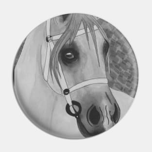 Black and white Arabian horse Pin