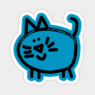 Chonk Animals Cat Makes it Better Magnet