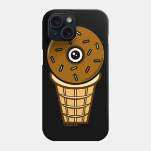 Ice Cream Donut Eyeball - Chocolate Phone Case