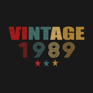 Vintage 1989 T-Shirt 30th Birthday Gift Tee T-Shirt