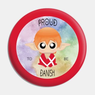 Proud to be Danish (Sleepy Forest Creatures) Pin