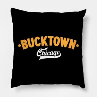 Bucktown Chicago Classic Logo Design - Chicago Neighborhood Series Pillow