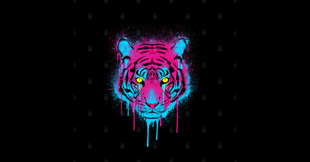 Spray Paint Graffiti Tiger Tiger Sticker TeePublic Spray Paint Graffiti Tiger Tiger Sticker TeePublic