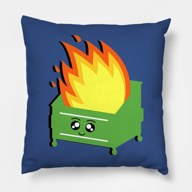 Dumpster Fire Pillow by KramerArt