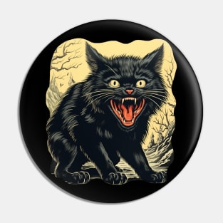 Forest Black Cat Pin