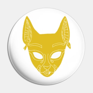 Bastet Mask - Diamond Eyes Pin