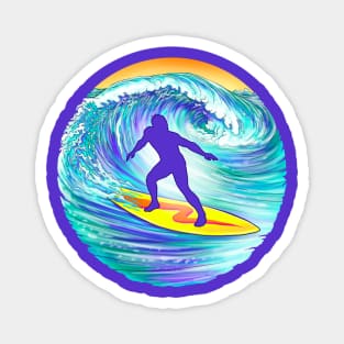 Surfing Slhouette Magnet