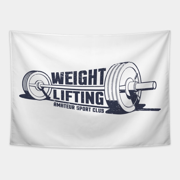 Weightlifting athleticism vintage print Tapestry by Agor2012