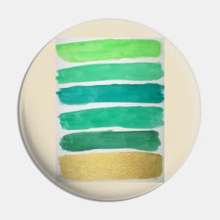 Gold and Green Stripes Pin