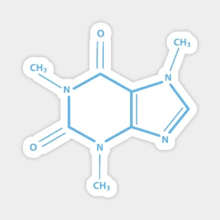 Caffeine Molecule - Minimal Design Magnet