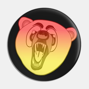 Red and Yellow Fade Bear Pin