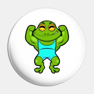 Frog as Bodybuilder at Bodybuilding Pin