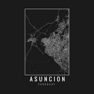 Asuncion Paraguay Minimalist Map T-Shirt