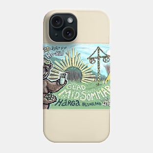 Ho-Ha! Glad Midsommar Bear Phone Case