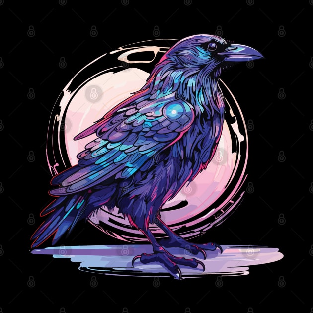 Holographic Raven Halloween Design by PaulJus