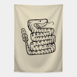 Prairie Rattlesnake (Black) Tapestry