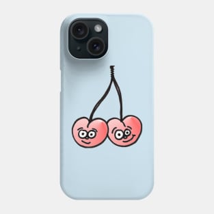 Happy, Connected Twin Cherries Phone Case