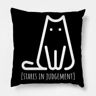 Stares In Judgement Kitty Pillow