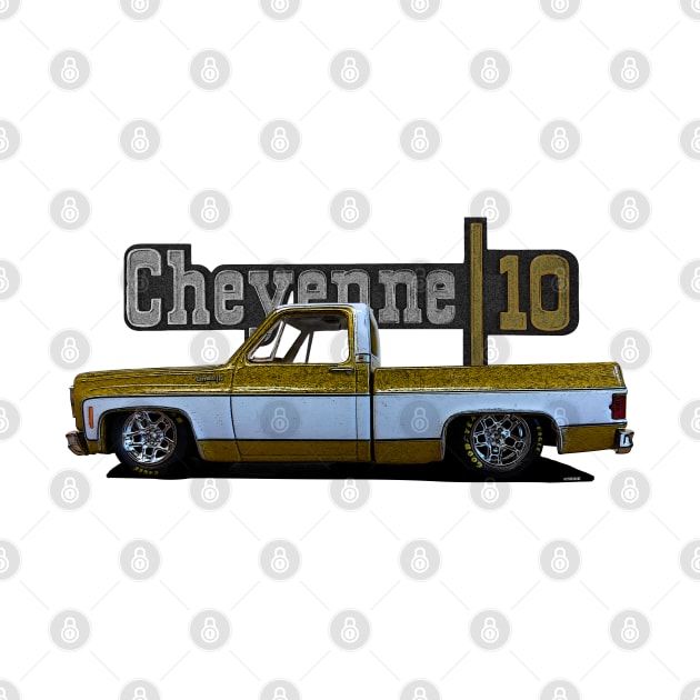 1973 Slammed Chevy C10 Cheyenne Squarebody Truck by hotroddude